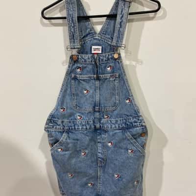 Tommy Hilfiger Womens  Denim Pinafore Blue Dress