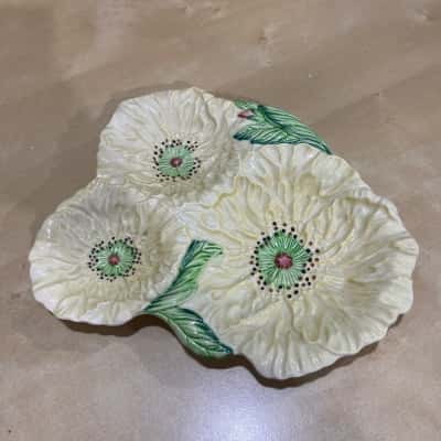 Vintage Carlton Ware Yellow Poppy 3 Part Serving Dish. 