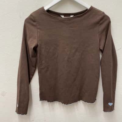 Tilii Women's Size 16 Long Sleeve Shirt Brown 