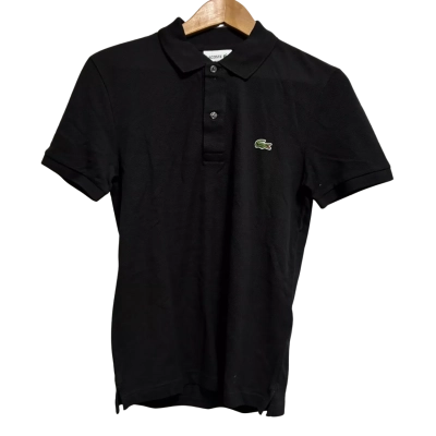 Lacoste, Unisex, Size 2, black collared shirt