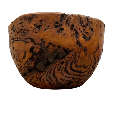 Carved Burl Wood Bowl