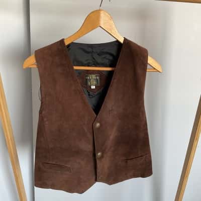  Mens Brown leather Vest 
