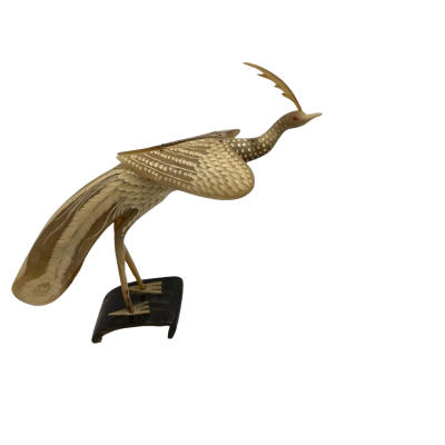 Vintage Bone Sculpture of a Bird