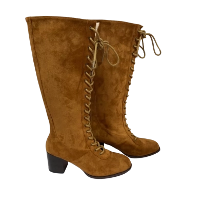 Princess Highway Tan Lace Up Knee High Boots Size 39