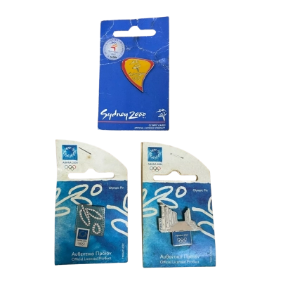 Lot of 3 Olympic Games Enamel Pins, Official Licensed Products