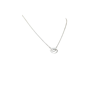 Womens 38cm chain Necklace Silver/White