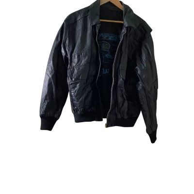  Mens  Size 18 Biker Black  / Blue 