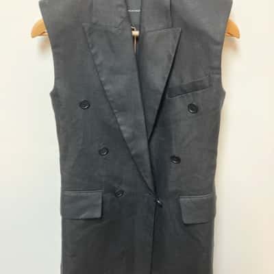 Scanlan Theodore Womens  Size 6 Vest Jacket Black  