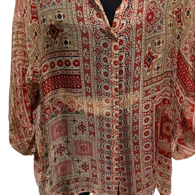 Women's JOHNNY WAS Silk Shirt Size XS
