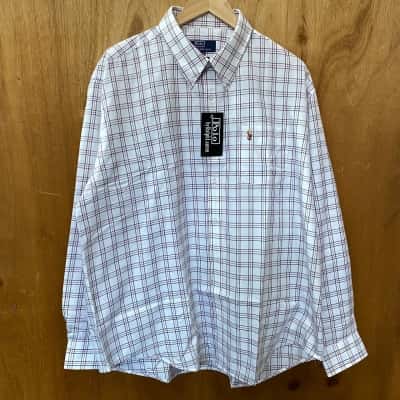 Polo Ralph Lauren White Checked Shirt Size XXL