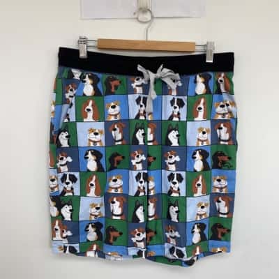 Peter Alexander Multicoloured Dog Pattern PJ Shorts Size M
