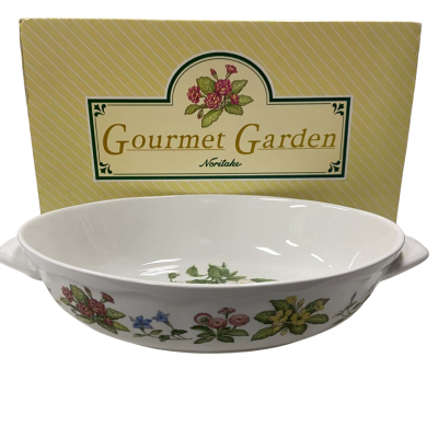 Vintage Noritake Gourmet Garden Oval Gratin Dish