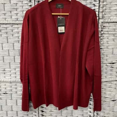 Sara Womens  Size 4XL Cardigan Maroon 