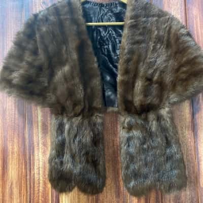 Vintage fur stole Size One Size Brown 