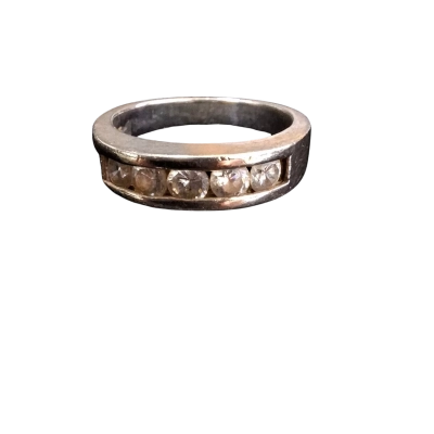  Womens Ring 925 Silver / White stones 