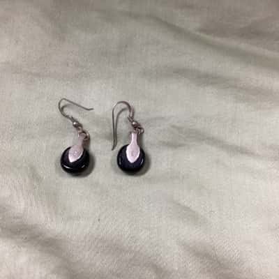  Womens Earrings Blue / Silver 