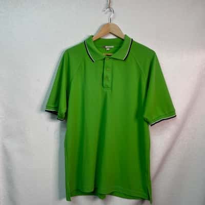 Red Hill Mens  Size M Polo Shirt Green 