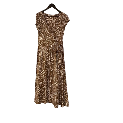 Sacha Drake Womens  Size 14 Maxi Dress Brown / White 