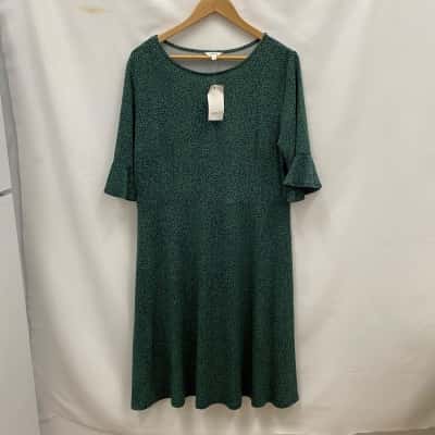 Khoko Women's Dress Size 14 Green / Navy Blue RRP$70