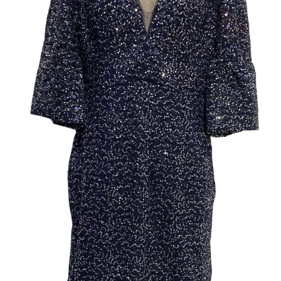 Women's MISS ANNE Sequined Cocktail Dress Size 14 in Blue