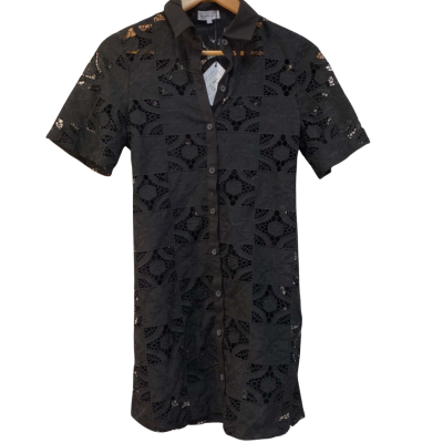 Winnie & Co Womens  Size 6 Shirt Dress Black  