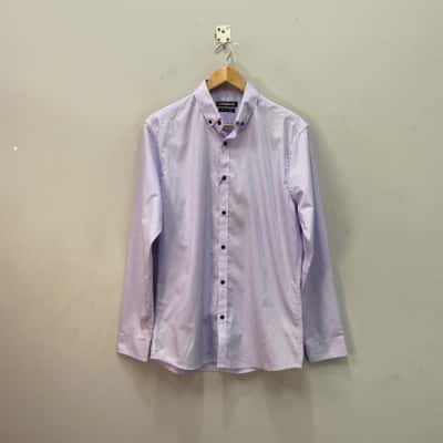 Connor Mens  Size M Long Sleeve Slim Dress Shirt Purple 