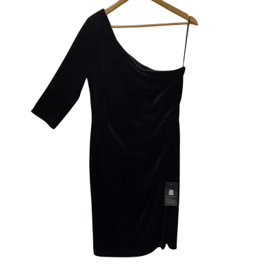 Montique Size 14 Black Bodycon Dress 