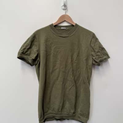 SON OF A TAILOR Merino Wool Mix Knitted T-Shirt - Size S