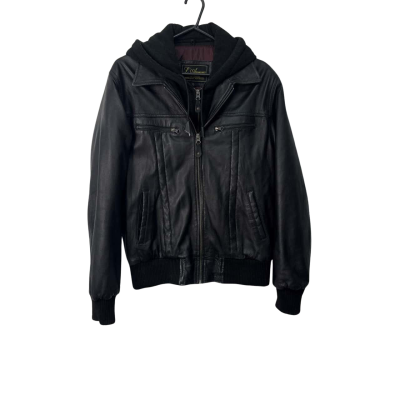 L’Aurore Mens  Size L Leather Jacket Black  
