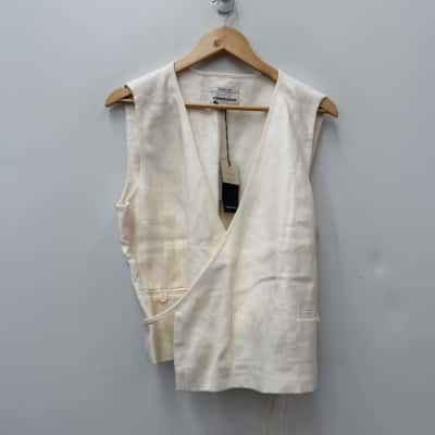 NEW - Country Road 100% Linen Wrap Vest Top - Size 16 