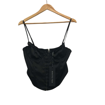 White Fox Womens  Size M Top Black  BNWT