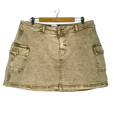 Princess Polly Womens  Size 20 Denim Skirt / Mini Skirt Brown 