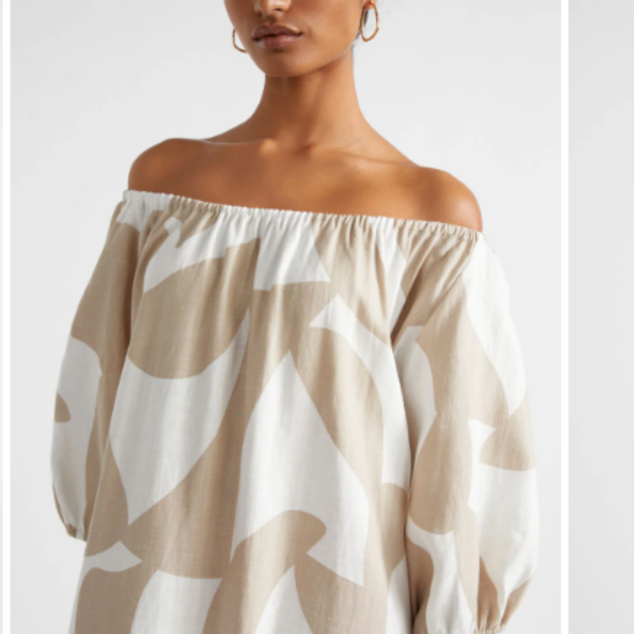 Seed Heritage Beige White Pattern 100% Linen Short Sleeve Free Size Maxi  Dress Size 10 / M (s) - New Without Tags | Salvos Stores