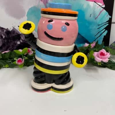  Licorice Allsorts Ceramic Cookie Jar Approx 24cm Height