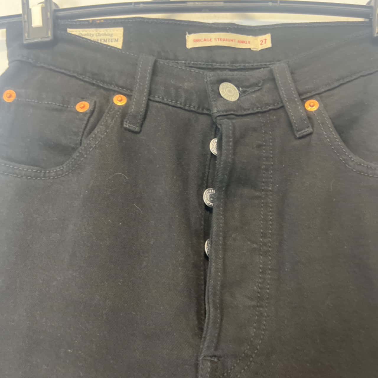 Levi Strauss & Co. ribcage Size 27 HighWaisted Jeans Black