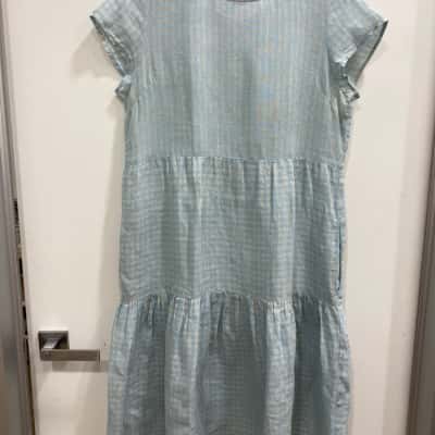  Womens  Size S Midi Dress Blue / White 