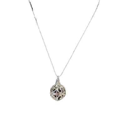  Womens Necklace Silver With Locket Pendant
