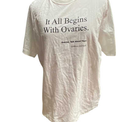Camilla & Marc White  Ovarian Cancer Tee  Size M 