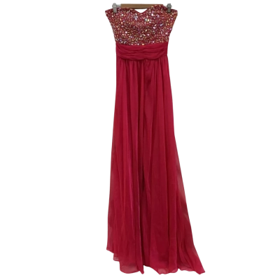 La Femme Womens  Size 2 Strapless Formal Dress Pink