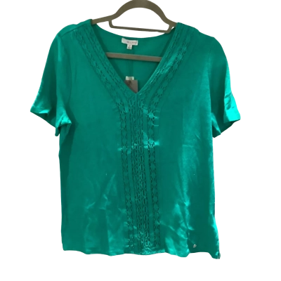 W. Lane Womens  Size M Short Sleeve Top Green RRp $59.99