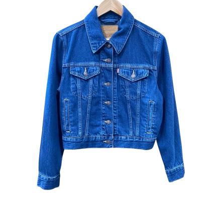 Levi’s Blue Cropped Denim Jacket Size M