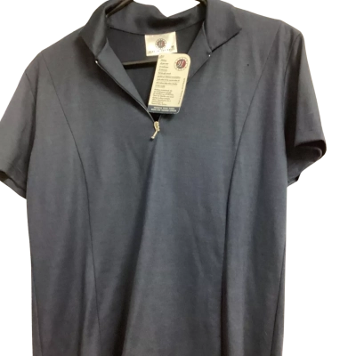  Womens  Size M Short Sleeve Shirt Navy Blue 