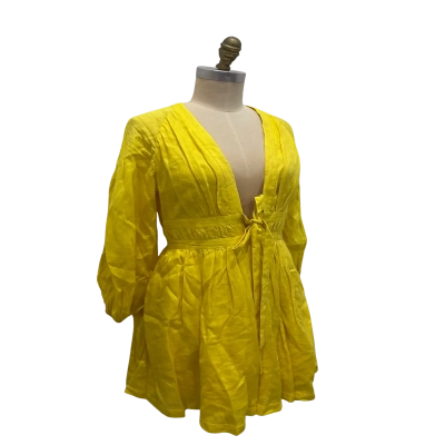 Zimmermann Womens  Size 3 Cocktail Dress Yellow 
