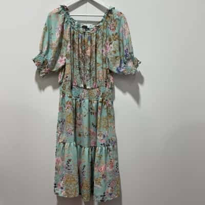 Liz Jordan Womens Dress Size 14 Blue / Floral 