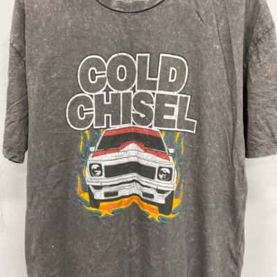 Cold Chisel Mens  Size L Short Sleeve T-shirt Grey 