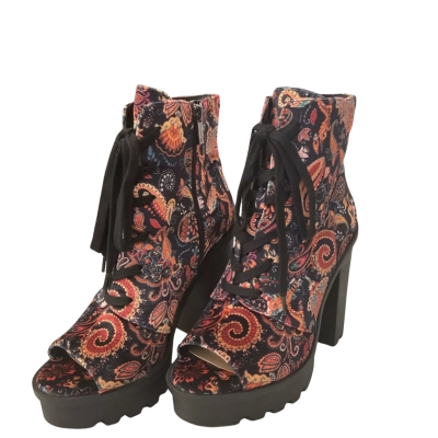 Womens Jessica Simpson Size 8.5 Boots / Platforms Multicoloured / Navy Blue / Orange / Red / Yellow 