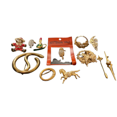 Vintage brooches/ Bird /Bear/ Horse