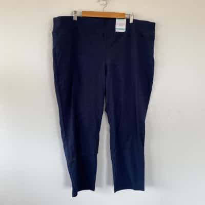 Autograph Navy Blue Super Stretch Short Length Pants Size 24