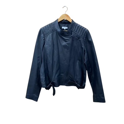 Wayne Cooper Black Lamb Leather Jacket Size 14