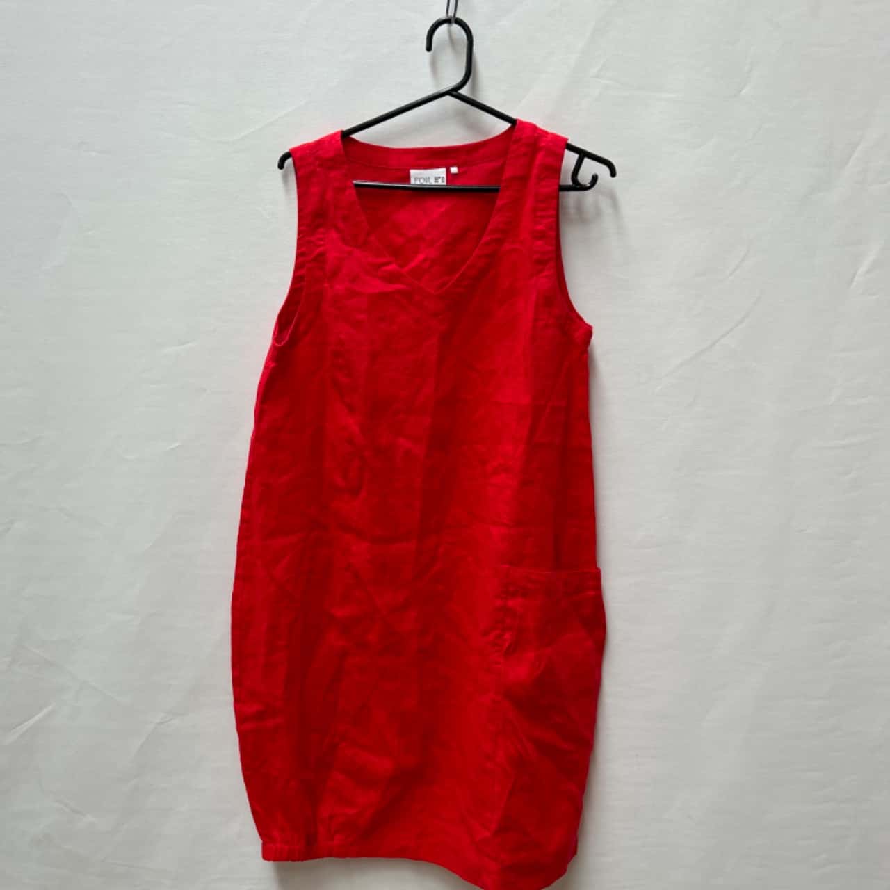 Foil Clothing Womens Size 14 Red 100 linen shift dress (s)